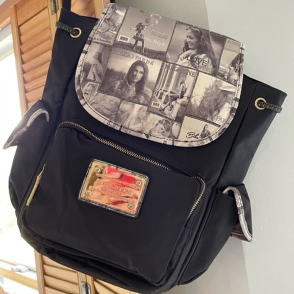 NWT Bosisio Parini Black Italy Design Backpack Shoulder Bag main image 8
